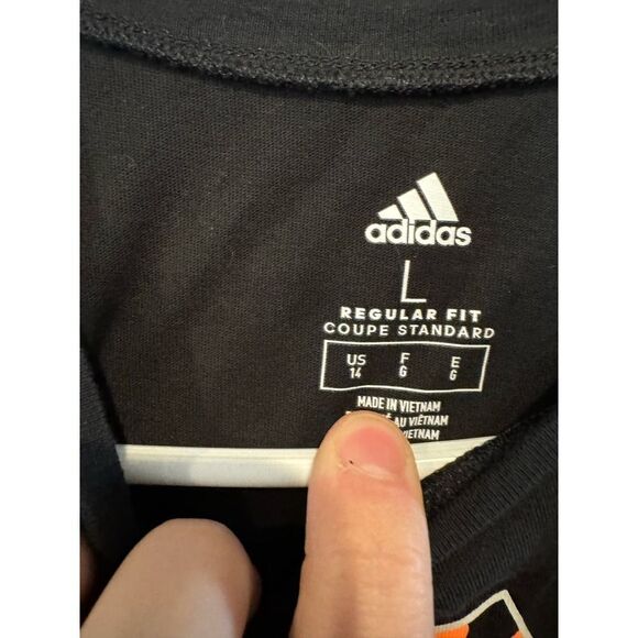 NWT Adidas Girls Size Large Athletic Floral Sleeveless Tank Top Crewneck Black - Picture 3 of 4